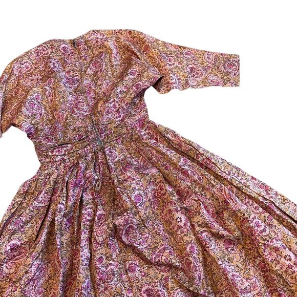 Jerry Gilden Spectator Floral Print Vintage Retro Dress 1950s Size Small Women's - Picture 10 of 11
